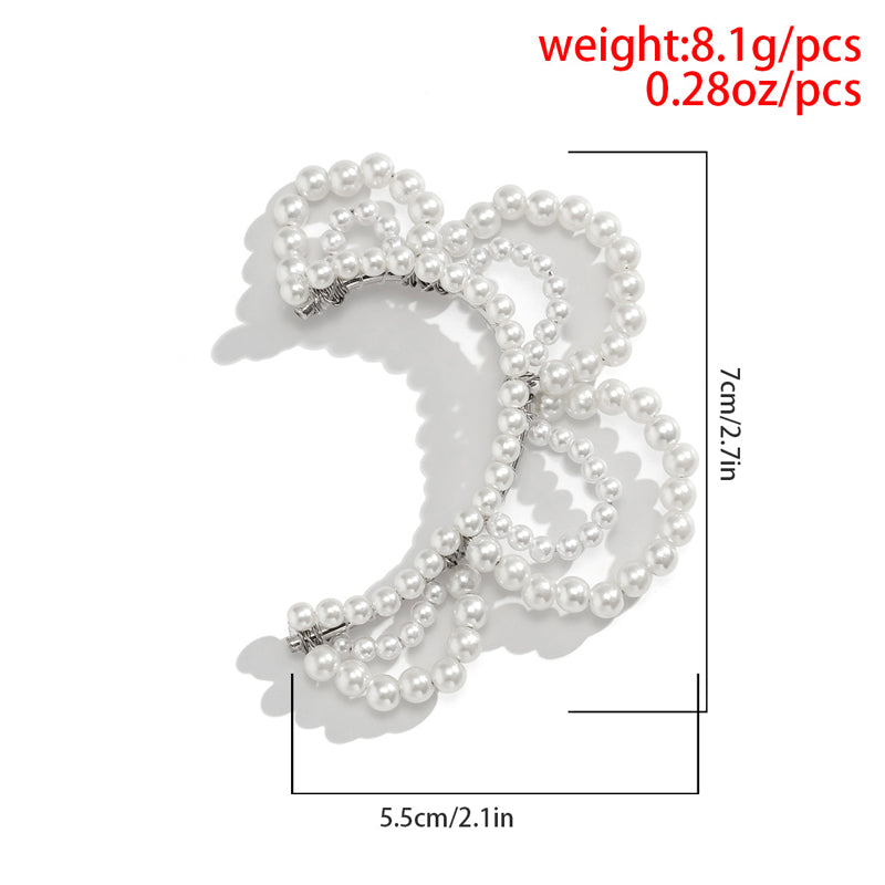 Pearl Braided Single Outline Ear Clip