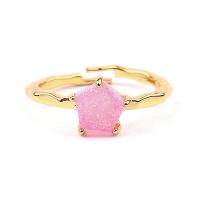 Finger Rings 32 Styles Natural Druzy Stone