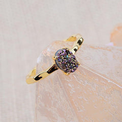 Finger Rings 32 Styles Natural Druzy Stone