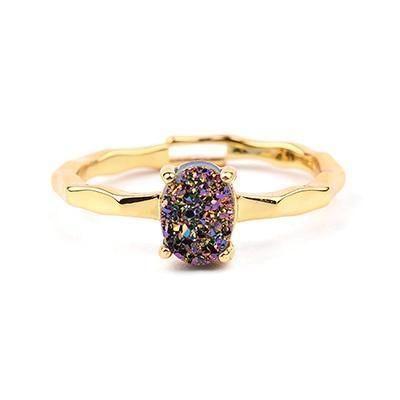 Finger Rings 32 Styles Natural Druzy Stone