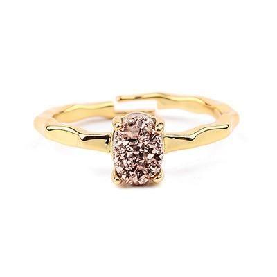 Finger Rings 32 Styles Natural Druzy Stone