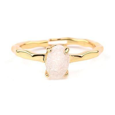 Finger Rings 32 Styles Natural Druzy Stone