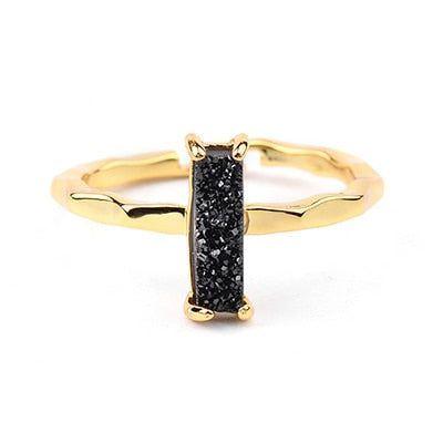 Finger Rings 32 Styles Natural Druzy Stone