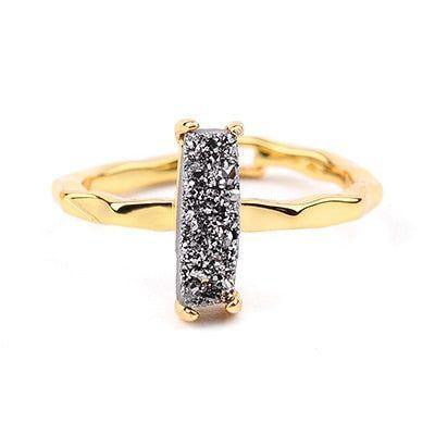 Finger Rings 32 Styles Natural Druzy Stone