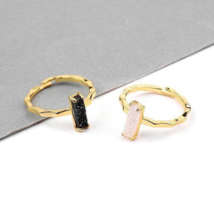 Finger Rings 32 Styles Natural Druzy Stone