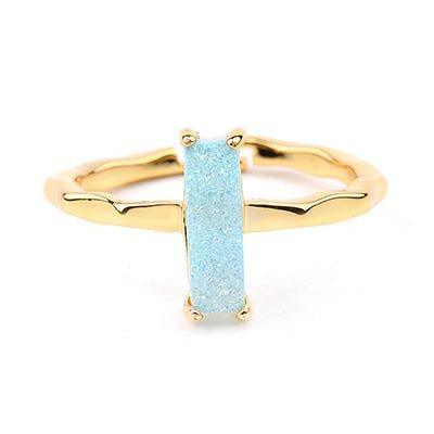 Finger Rings 32 Styles Natural Druzy Stone