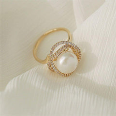 Finger Rings Classic Pearl Flower