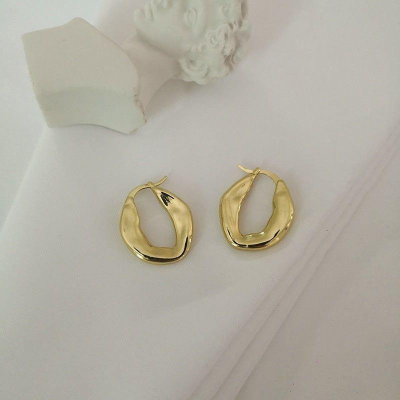 French Chunky Hoops Geometrical Earrings