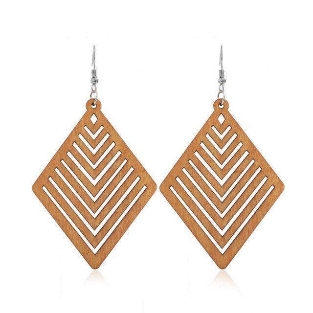Geometric Big Dangle Earrings