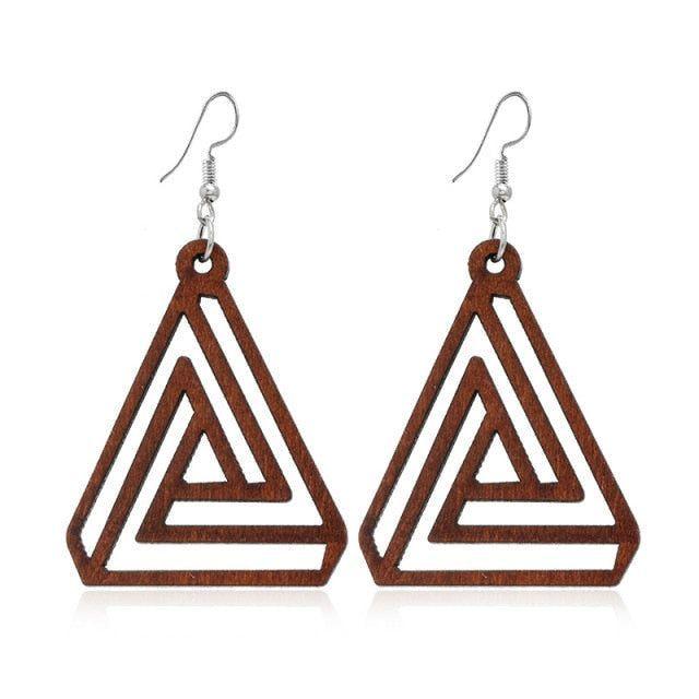 Geometric Big Dangle Earrings