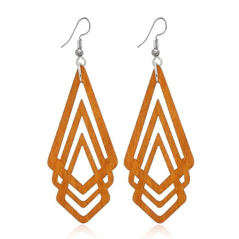 Geometric Big Dangle Earrings