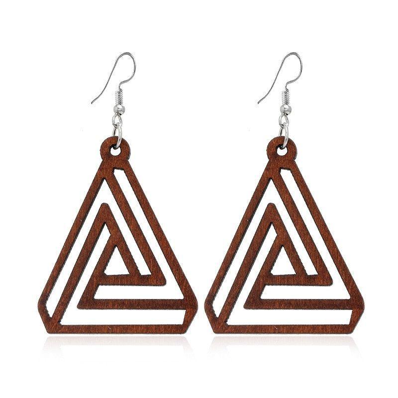 Geometric Big Dangle Earrings