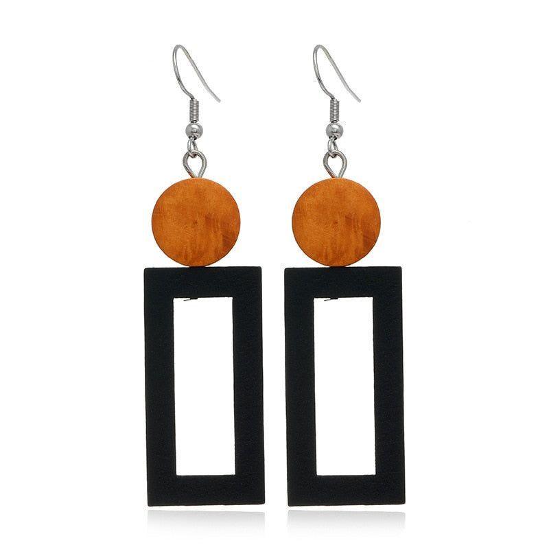 Geometric Big Dangle Earrings