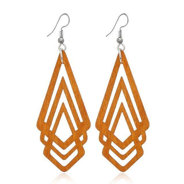 Geometric Big Dangle Earrings