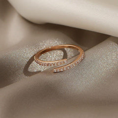 Geometric Rose Golden Finger Rings