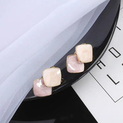 Geometric Square Stud Earrings