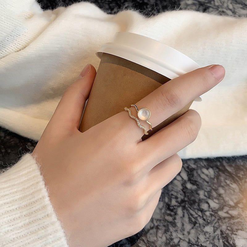 Golden Opening Finger Rings