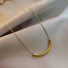 High-Quality South Korean Small Bend Steel Necklace