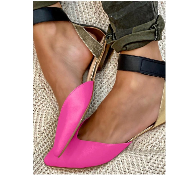 Leopard Print Adjustable Buckle Sandals