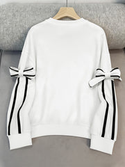 Bow-Tie Round Neck Pullover Top