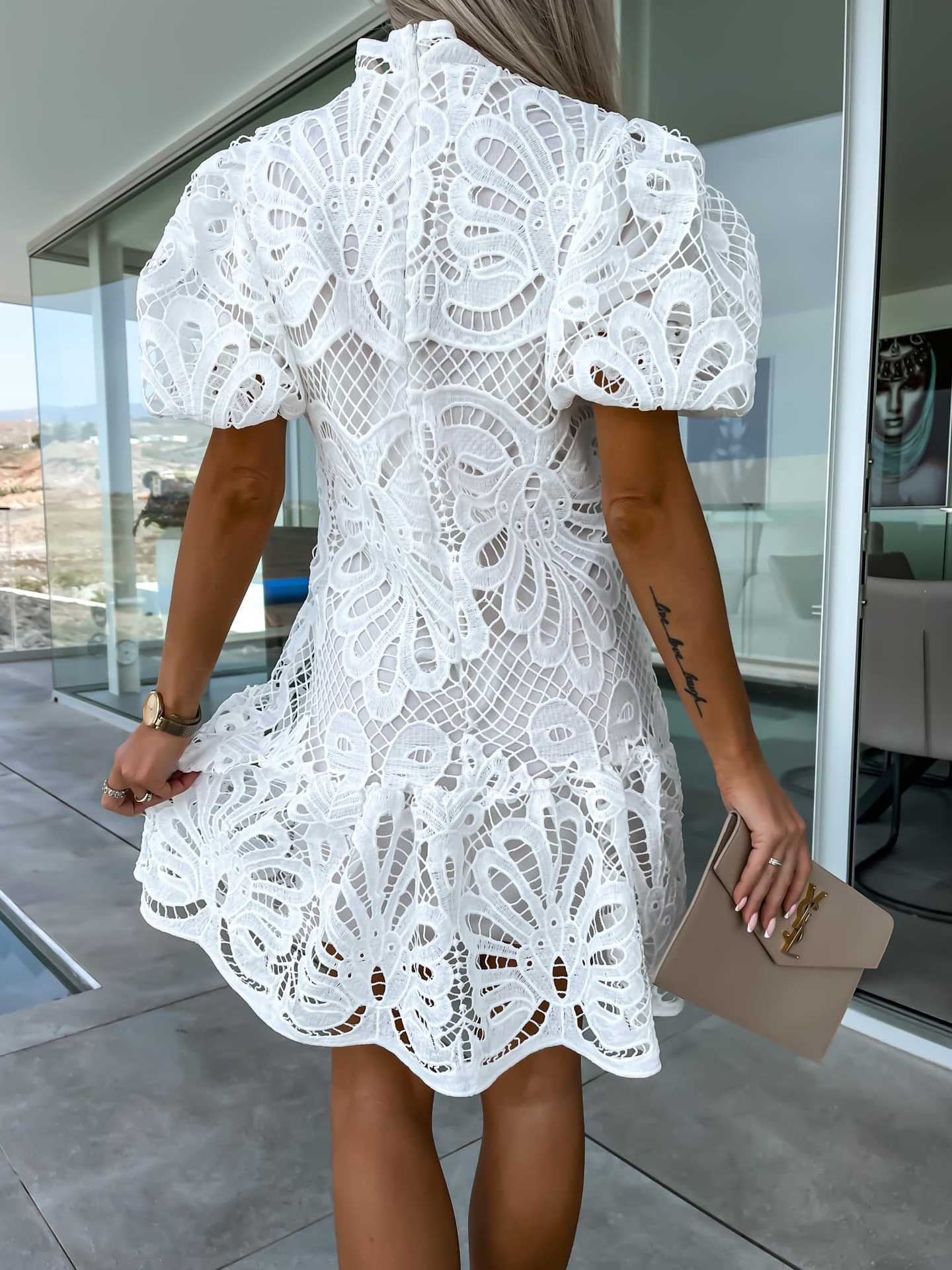 Dreamy Destination Crochet Lace Mini Dress