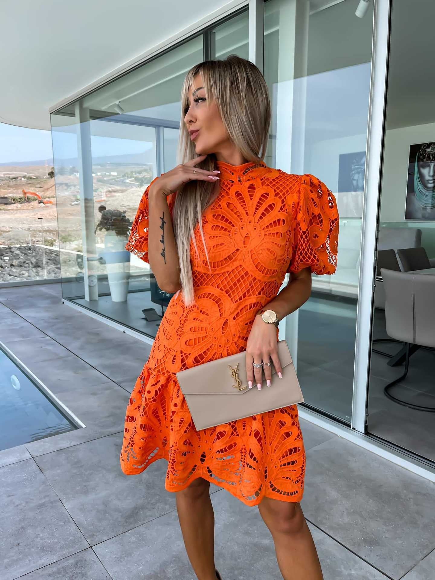 Dreamy Destination Crochet Lace Mini Dress