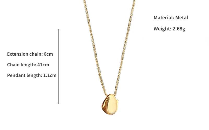 Irregular Matte Geometric Pendant NecklaceCharm Jewelry