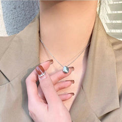 Irregular Matte Geometric Pendant NecklaceCharm Jewelry