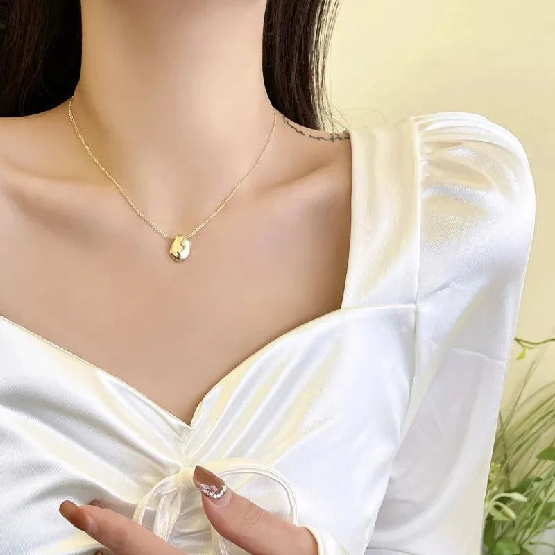 Irregular Matte Geometric Pendant NecklaceCharm Jewelry