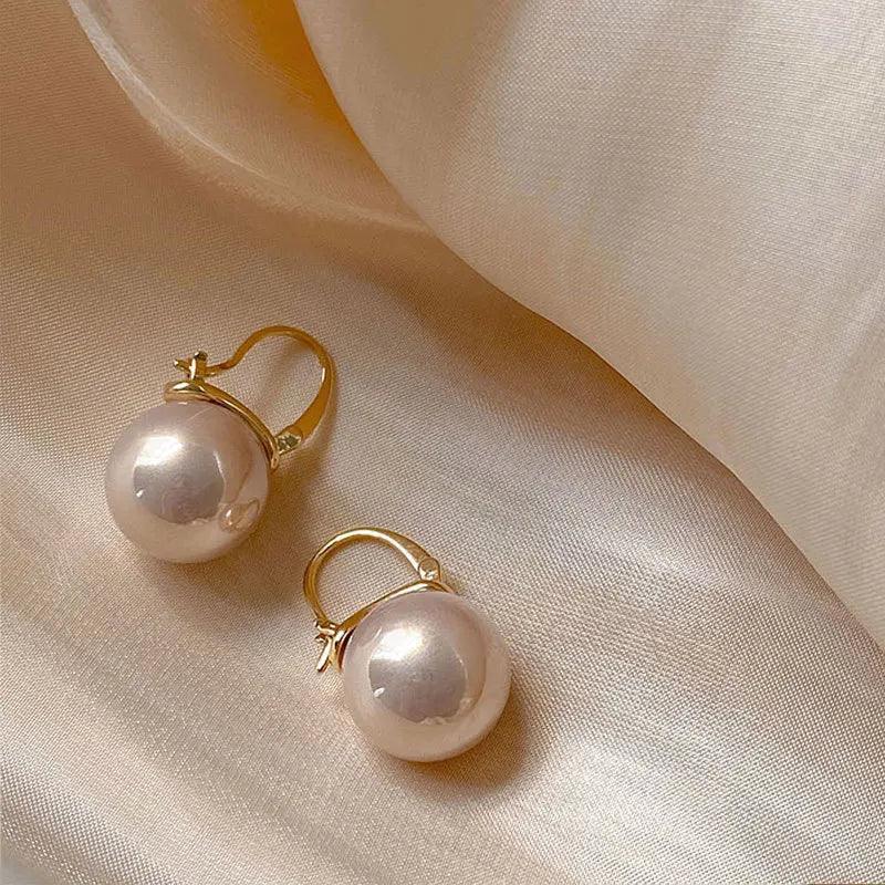 Long Earrings Geometric Pearl Crystal Accessory