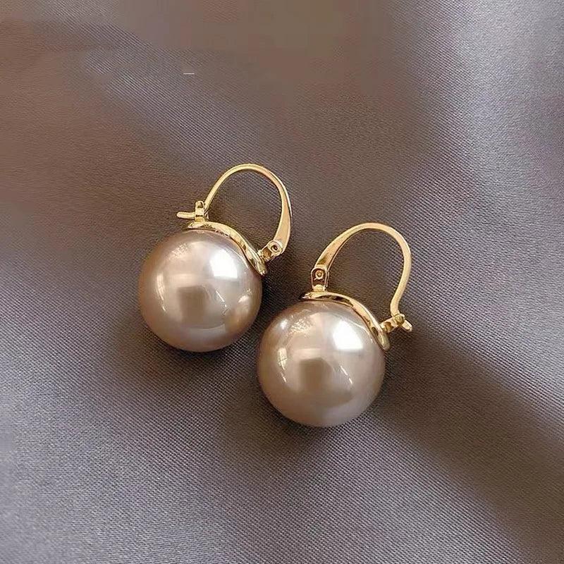 Long Earrings Geometric Pearl Crystal Accessory