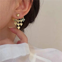 Metal Multi Hearts Earrings
