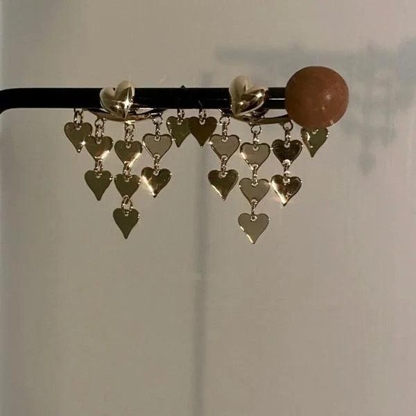 Metal Multi Hearts Earrings