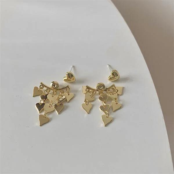 Metal Multi Hearts Earrings