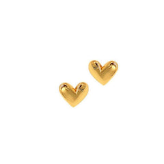 Mini Sweet Heart Stainless Steel Stud Earrings