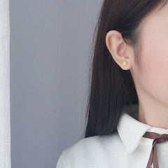 Mini Yellow Chick 925 Sterling Silver Studs Earrings