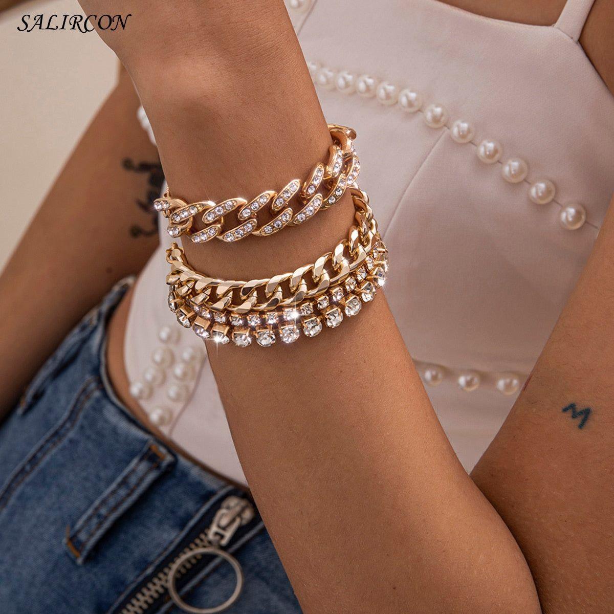 Multilayer Luxury Crystal Rhinestone Bracelet