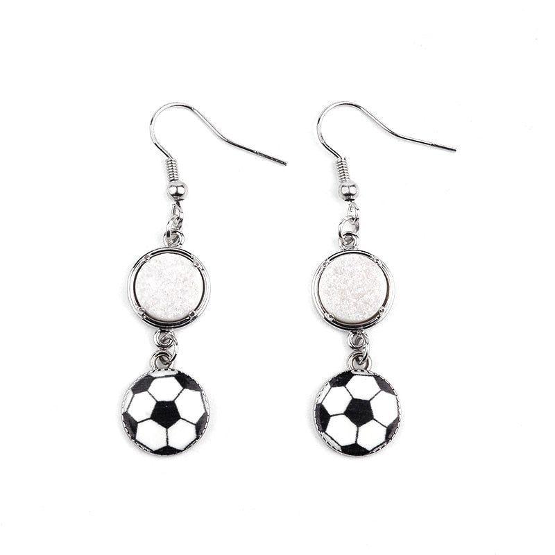 Natural Stone Druzy Drop Earrings