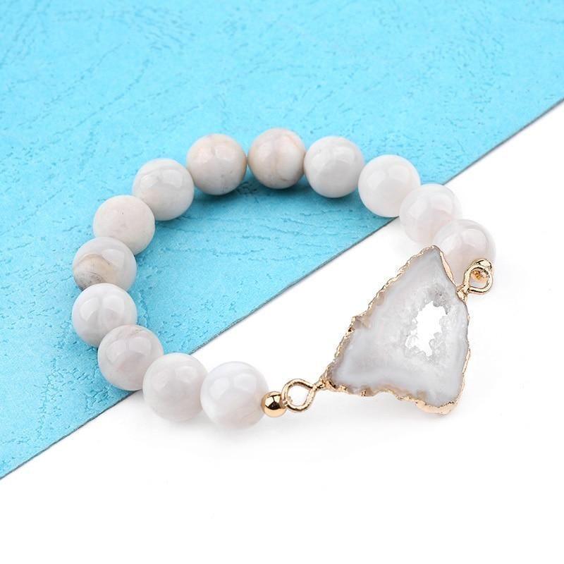 Natural Stone Round Beads Bracelets