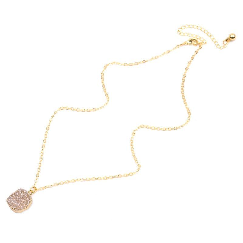 Necklaces Geometric Champagne Drusy Jewelry