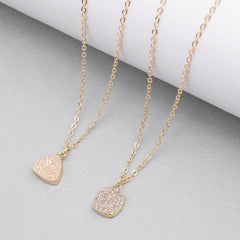 Necklaces Geometric Champagne Drusy Jewelry