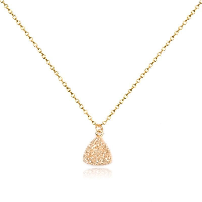 Necklaces Geometric Champagne Drusy Jewelry