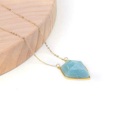 Necklaces Blue Geometric Crystal Pendant