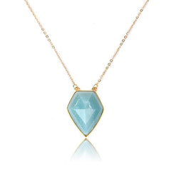 Necklaces Blue Geometric Crystal Pendant