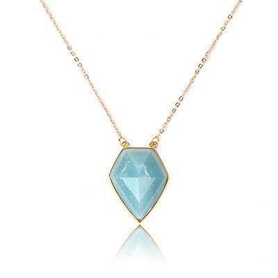 Necklaces Blue Geometric Crystal Pendant