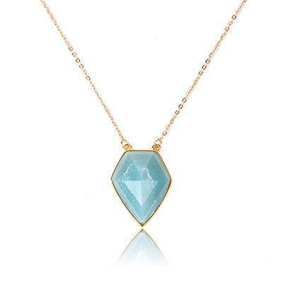 Necklaces Blue Geometric Crystal Pendant