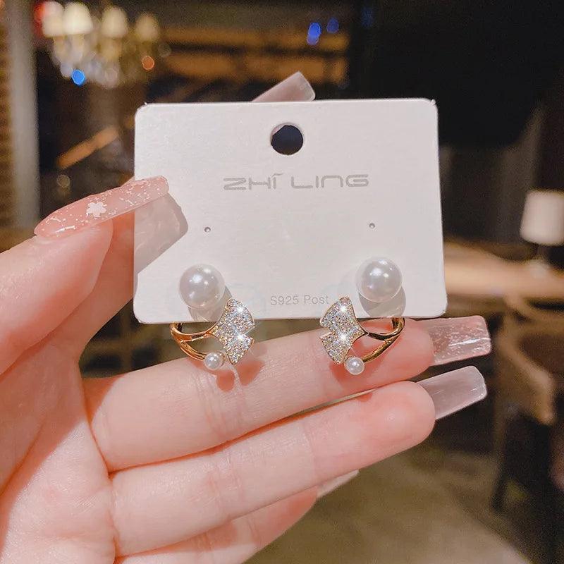 Pearl Hanging Earrings