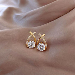 Shiny Zircon Mini Earrings