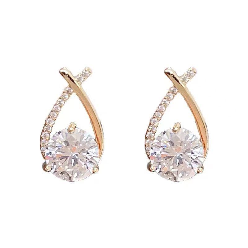 Shiny Zircon Mini Earrings