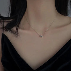 Simple Golden Pea Stainless Steel Short Necklace